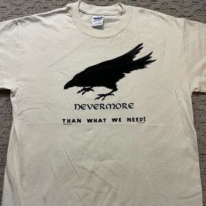🎸🖊️ '20 Nevermore Band The Raven Edgar Allan Poe Jeff Williams Lyrics Unworn Tee